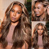 Alibonnie Highlight 13*4 Lace Front Wigs TL412 Honey Blonde Kinky Straight Human Hair Lace Wigs