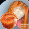 Orange Short Bob Wigs Human Hair Pre Plucked With Baby Hair Straight Brazilian Real Hair Color Bob Wigs For Black Women