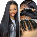 Alibonnie 14-36 Inch HD Lace Wigs Straight Human Hair Wig Pre Plucked With Baby Hair - Alibonnie