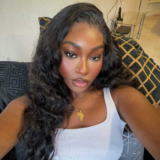 Alibonnie 15A Gorgeous Bouncy Curly Frontal Wigs 13x4 Transparent Lace Natural Black Wigs - Alibonnie