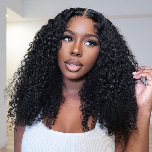 Alibonnie Breathable Air Wig 13x4 Transparent Lace Front Jerry Curly Human Hair Glueless Wigs - Alibonnie