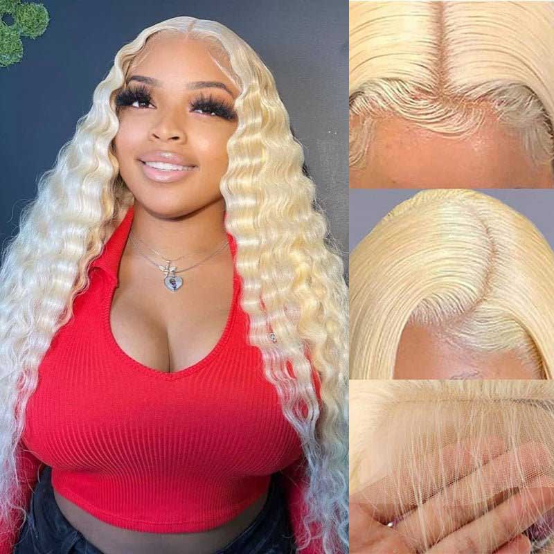 Alibonnie Deep Wave 613 Blonde Wigs Luxurious 13x6 Blonde Human Hair Lace Front Wigs For Sale - Alibonnie