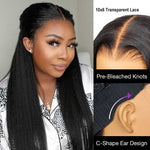Alibonnie Pre-Everything Kinky Straight 10x6 Parting Max Transparent Lace Wear and Go Wig - Alibonnie