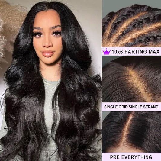 Alibonnie Wear And Go 10x6 Parting Max Body Wave Wig Pre Cut&Bleached Knot Transparent Lace Frontal Wigs - Alibonnie