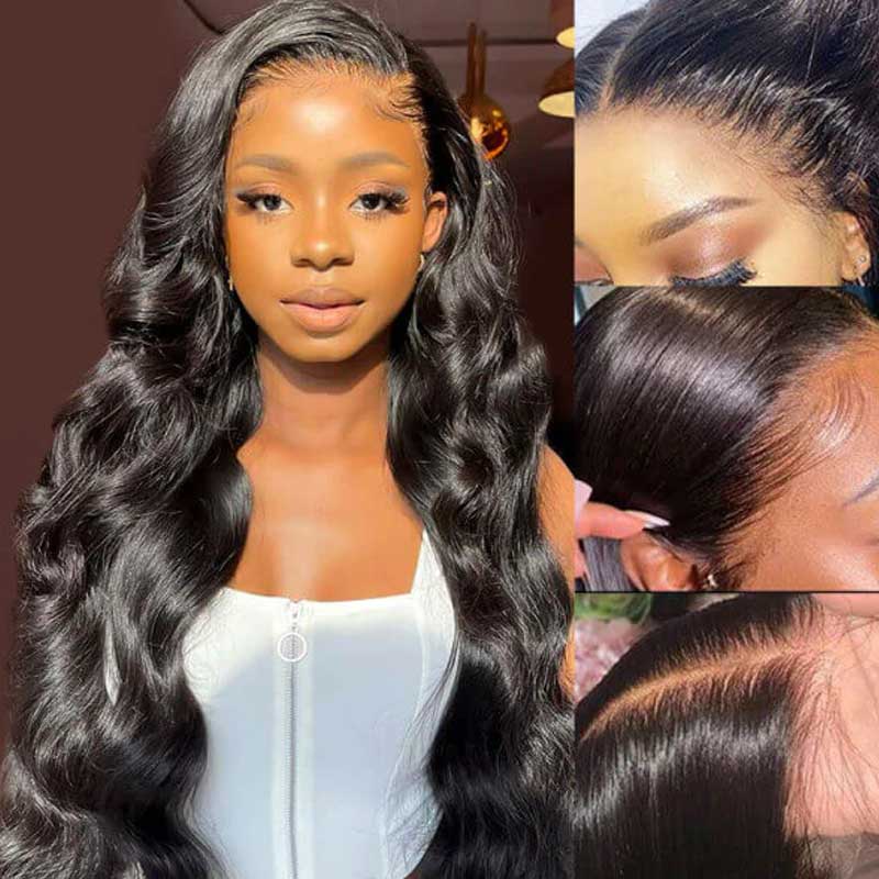 Lace Front Wigs Human Hair for Black Women Straight 13x4 HD Transparent  Lac＿並行輸入品