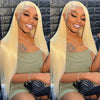 18 Inch 613 Blonde Color 13x4 Lace Front Wig Straight Hair 180% Density