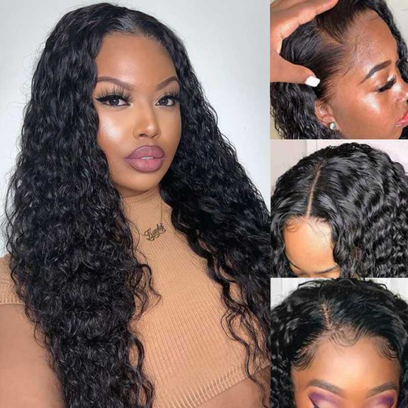 Alibonnie Wear & Go 9x6 Water Wave Wig Pre-Plucked Glueless Wig With Bleached Knots Beginner Friendly 180% Density
