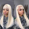 Alibonnie 613 Blonde Straight Color Wigs With Bangs 13x4 Transparent Lace Wig High Quality Remy Hair - Alibonnie