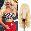 Alibonnie 613 Blonde Straight Color Wigs With Bangs 13x4 Transparent Lace Wig High Quality Remy Hair - Alibonnie