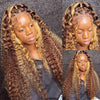  Alibonnie Blonde Highlight Lace Front Wigs Colored 4/27 Ombre Deep Wave 13x4 Frontal Wigs Pre Plucked