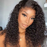 Alibonnie Fashionable Kinky Curly Human Hair Wig 13x6 HD Lace Frontal Wig Pre Plucked With Baby Hair 180% Density