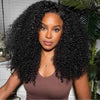 Alibonnie Fashionable Kinky Curly Human Hair Wig 13x6 HD Lace Frontal Wig Pre Plucked With Baby Hair 180% Density