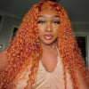 Alibonnie Ginger Color Lace Front Wigs Jerry Curly 13*4 13*6 Lace Wigs With Pre Plucked Hairline - Alibonnie