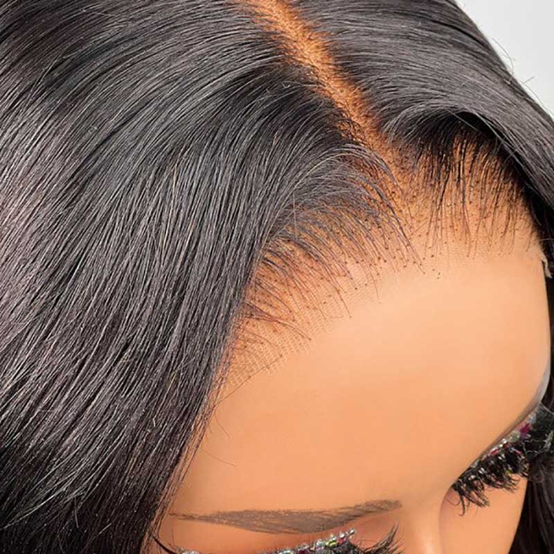 Alibonnie Glueless Lace Closure Wig With Pre-Cut Lace Body Wave Human Hair Wig 180% Density