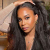 Alibonnie Hair Kinky Straight 13x4 Lace Front Wigs Human Hair Pre Plucked 180% Density - Alibonnie