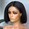 Alibonnie Kinky Straight 13x4 Bob Wigs 100% Human Hair Wigs Favorable Price - Alibonnie