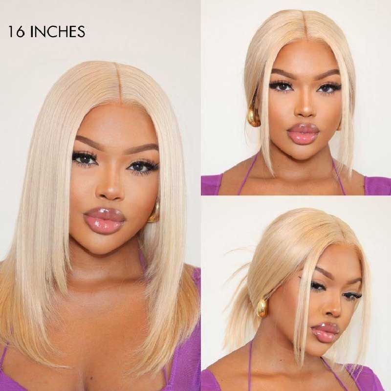 Alibonnie Layered Haircut 613 Blonde Lace Front Wigs 13x4 Transparent Lace Straight Wigs - Alibonnie