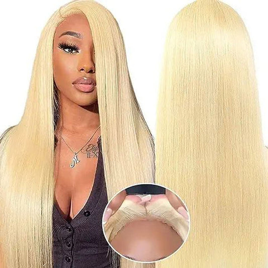 Alibonnie Pre Cut 613 Blonde 5x5 Transparent Lace Frontal Wigs 100% Human Hair Wigs - Alibonnie