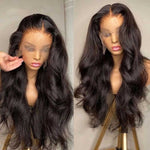Alibonnie Pre-Plucked 13x6 HD Lace Frontal Wig Body Wave Human Hair Wigs Natural Color
