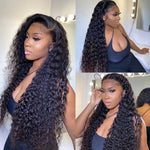 Alibonnie Transparent Lace 15A Grade Double Drawn Lace Front Wigs Jerry Curly Human Hair 13x4 Wigs