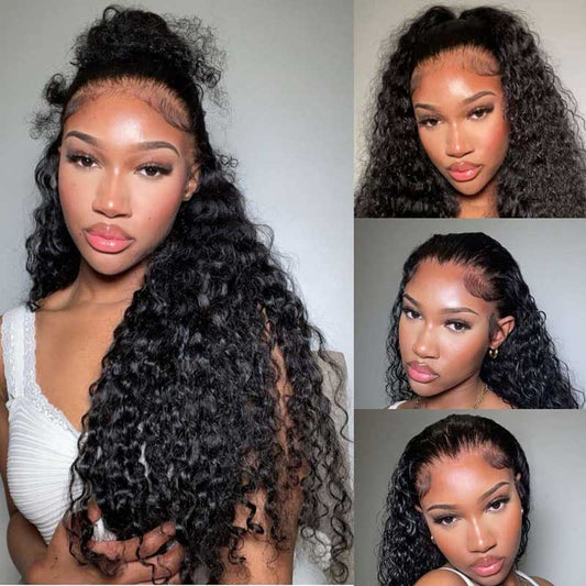 Alibonnie Water Wave 13x6 HD Lace Front Wig 250% Density Natural Hairline
