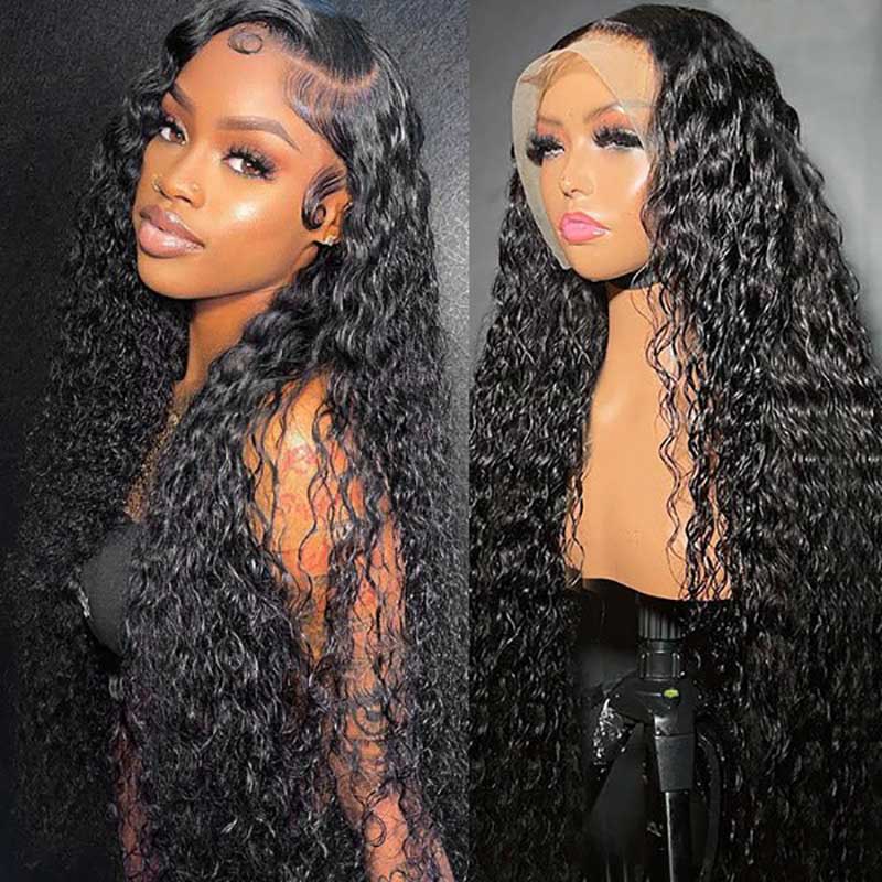 Alibonnie Water Wave 13x6 HD Lace Front Wig 250% Density Natural Hairline