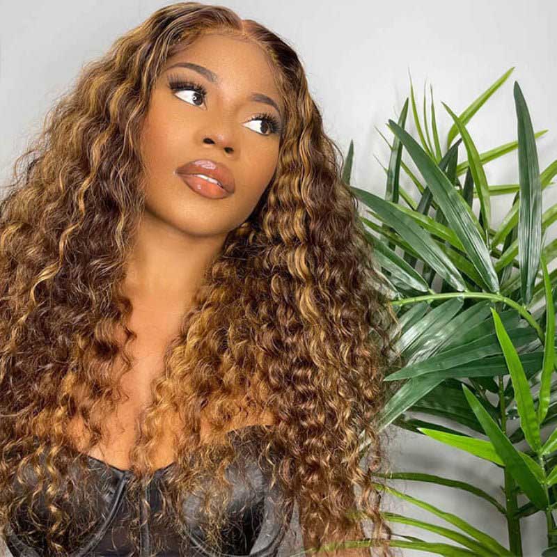 P4/27 Highlight Wig 13X4 Lace Front Deep Wave Wigs