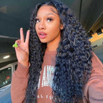 U Part Water Wave Wigs Glueless Affordable Human Hair Wigs For Black Women