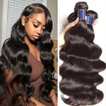 12A Body Wave Hair 3 Bundles Alibonnie Hair Human Hair Weave Natural Black Color - Alibonnie