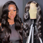 13x4 Full Frontal Lace Wigs Pre Plucked Body Wave Human Hair Wigs With Baby Hair - Alibonnie