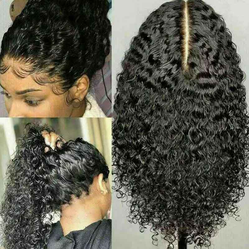 13x6 Frontal Lace Wigs Transparent Lace Jerry Curly Wigs Blend Well With Natural Hair - Alibonnie