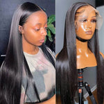 13X6 Lace Frontal Straight Human Hair Wigs Pre Plucked With Baby Hair - Alibonnie