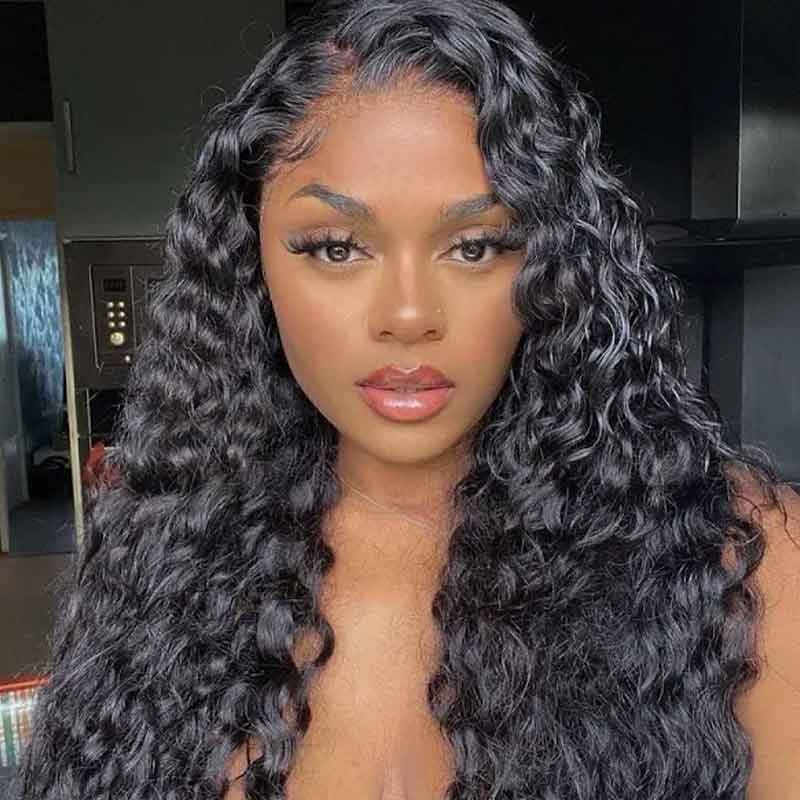 13X6 Loose Deep Wave Transparent Lace Front Wig Soft Virgin Human Hair Wigs - Alibonnie