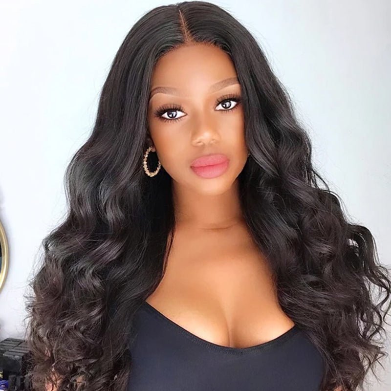 18 Inch 13x4 Lace Frontal Wig Pre Plucked Brazilian Hair 180% Density - Alibonnie