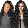 360 Lace Front Wig Pre Plucked Transparent Lace Loose Deep Wave Human Hair Wigs - Alibonnie