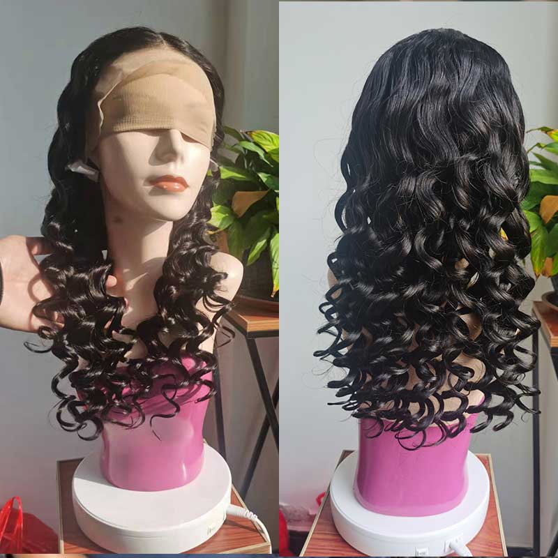 360 Loose Wave Lace Frontal Wigs Pre-plucked Natural Hairline Human Hair - Alibonnie