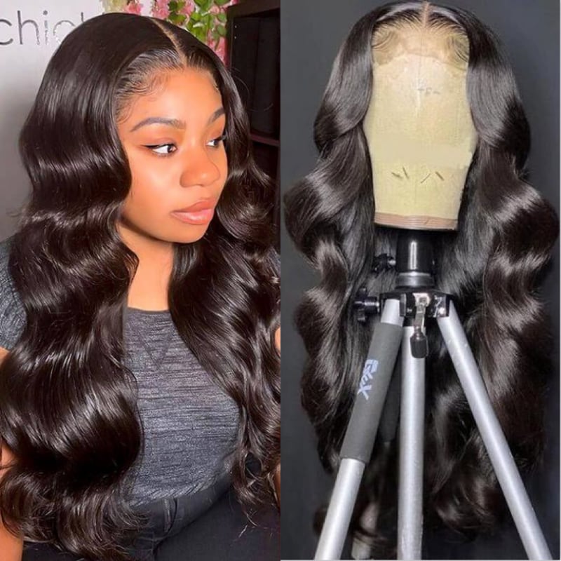 5x5 Lace Closure Wigs Body Wave With Baby Hair - Alibonnie