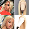 613 Blonde Wig Remy Brazilian Straight 13x4 Lace Front Human Hair Wig 200% Density - Alibonnie