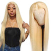 613 Blonde Wig Remy Brazilian Straight 13x4 Lace Front Human Hair Wig 200% Density - Alibonnie