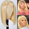 613 Color Blonde Hair Short Bob Wigs Human Hair Wigs - Alibonnie