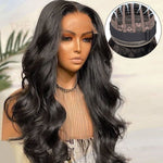 Alibonnie 13x4 Transparent Lace Body Wave Human Hair Wigs Quick Install Glueless Wig With Breathable Cap - Alibonnie