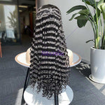 Alibonnie 13x4 Transparent Lace Double Drawn 15A Grade Deep Wave Lace Front Wigs Affordable Price - Alibonnie