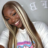 Alibonnie 13x4 Transparent Lace Frontal Body Wave Wig P4/613 Blonde Highlight Human HairWigs - Alibonnie