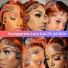 Alibonnie 13x6 Lace Front Ginger Highlight Body Wave Human Hair Transparent Lace Wigs - Alibonnie