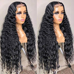 Alibonnie 15A Double Drawn Water Wave Lace Front Wigs Transparent Lace 13x4 Wigs Pre Plucked - Alibonnie