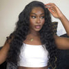 Alibonnie 15A Gorgeous Bouncy Curly Frontal Wigs 13x4 Transparent Lace Natural Black Wigs - Alibonnie