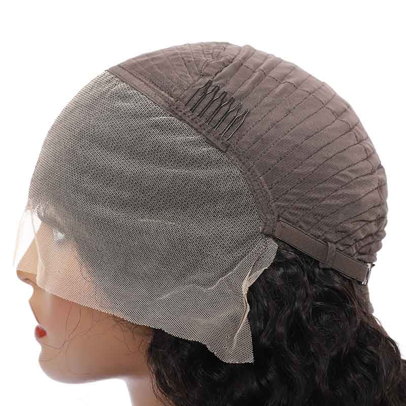 Alibonnie 15A Gorgeous Bouncy Curly Frontal Wigs 13x4 Transparent Lace Natural Black Wigs - Alibonnie
