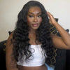 Alibonnie 15A Gorgeous Bouncy Curly Frontal Wigs 13x4 Transparent Lace Natural Black Wigs - Alibonnie