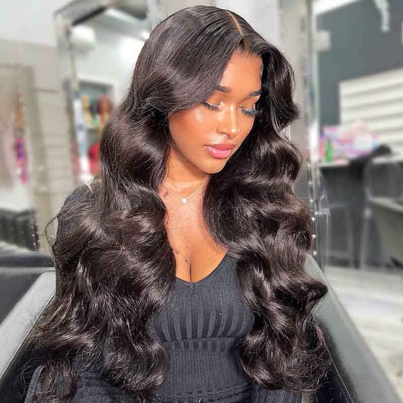 Alibonnie 15A Grade Double Drawn Body Wave Human Hair 5x5 Lace Closure Wigs For Women - Alibonnie