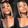 Alibonnie 1B/27 Skunk Stripe Bob Straight Wigs Human Hair 4x4 13x4 Lace Highlight Wigs - Alibonnie